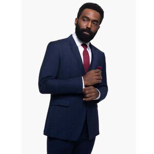 Super Tux Super 130s Navy Blue Suit Jacket - Size 42
